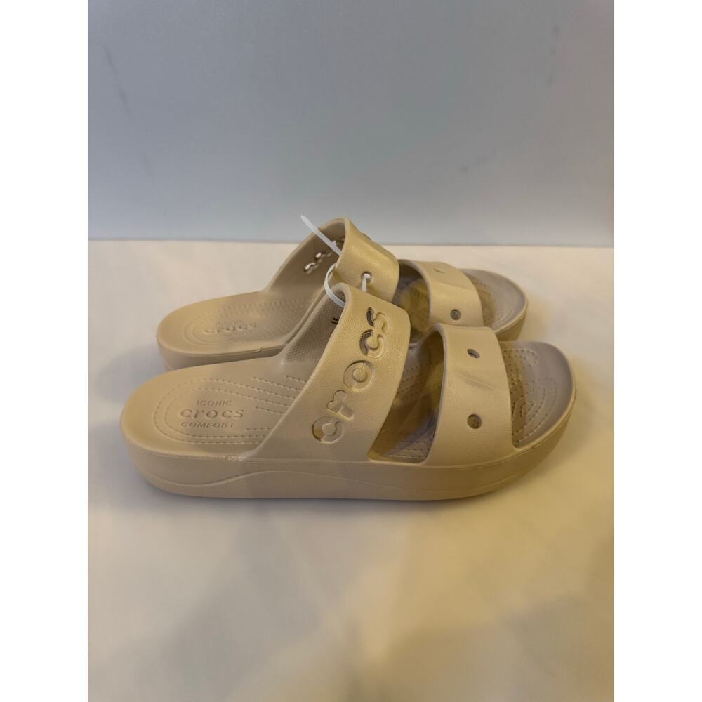 Crocs Baya Platform Slide Sandal - Women's Size 10 - Chai - Picture 2 of 5